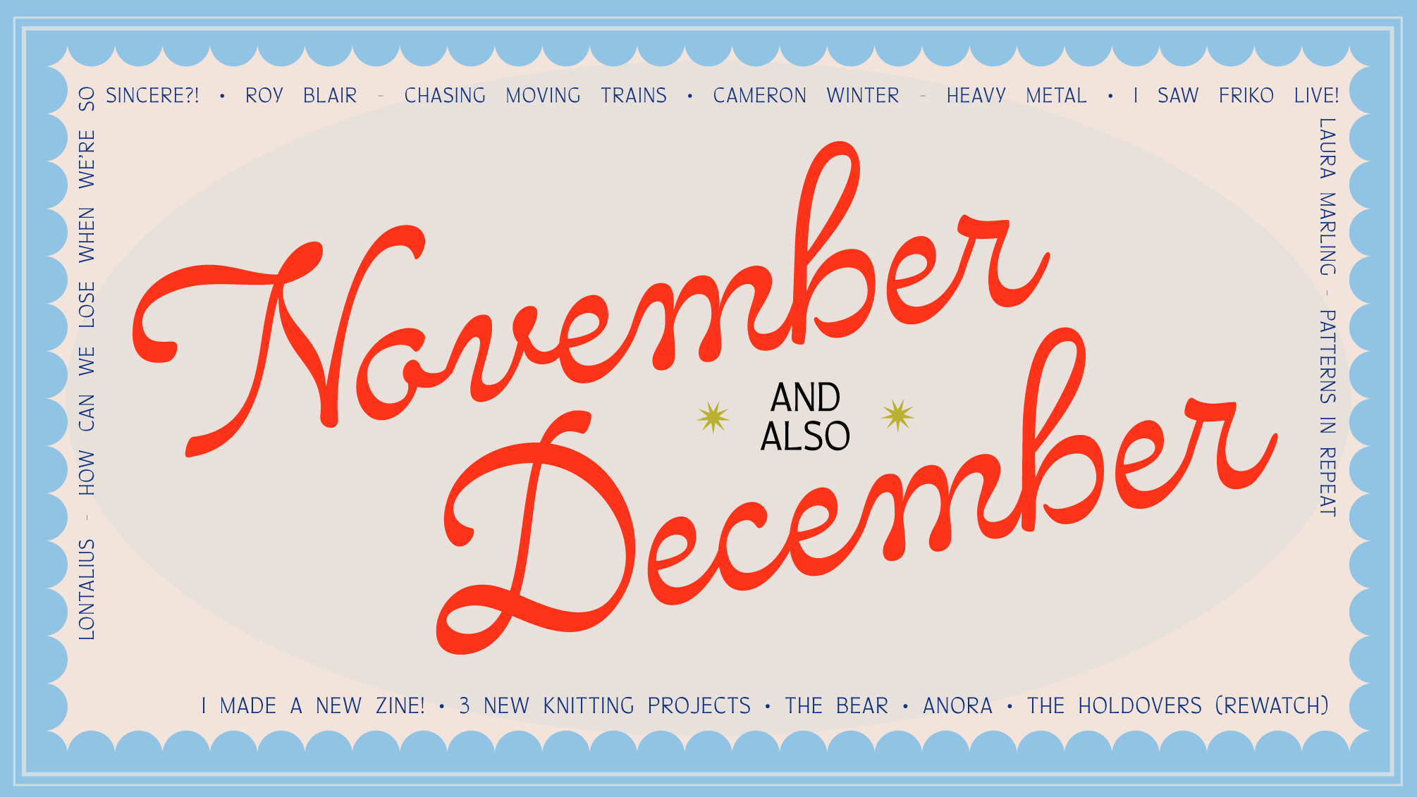 End of year – November & December