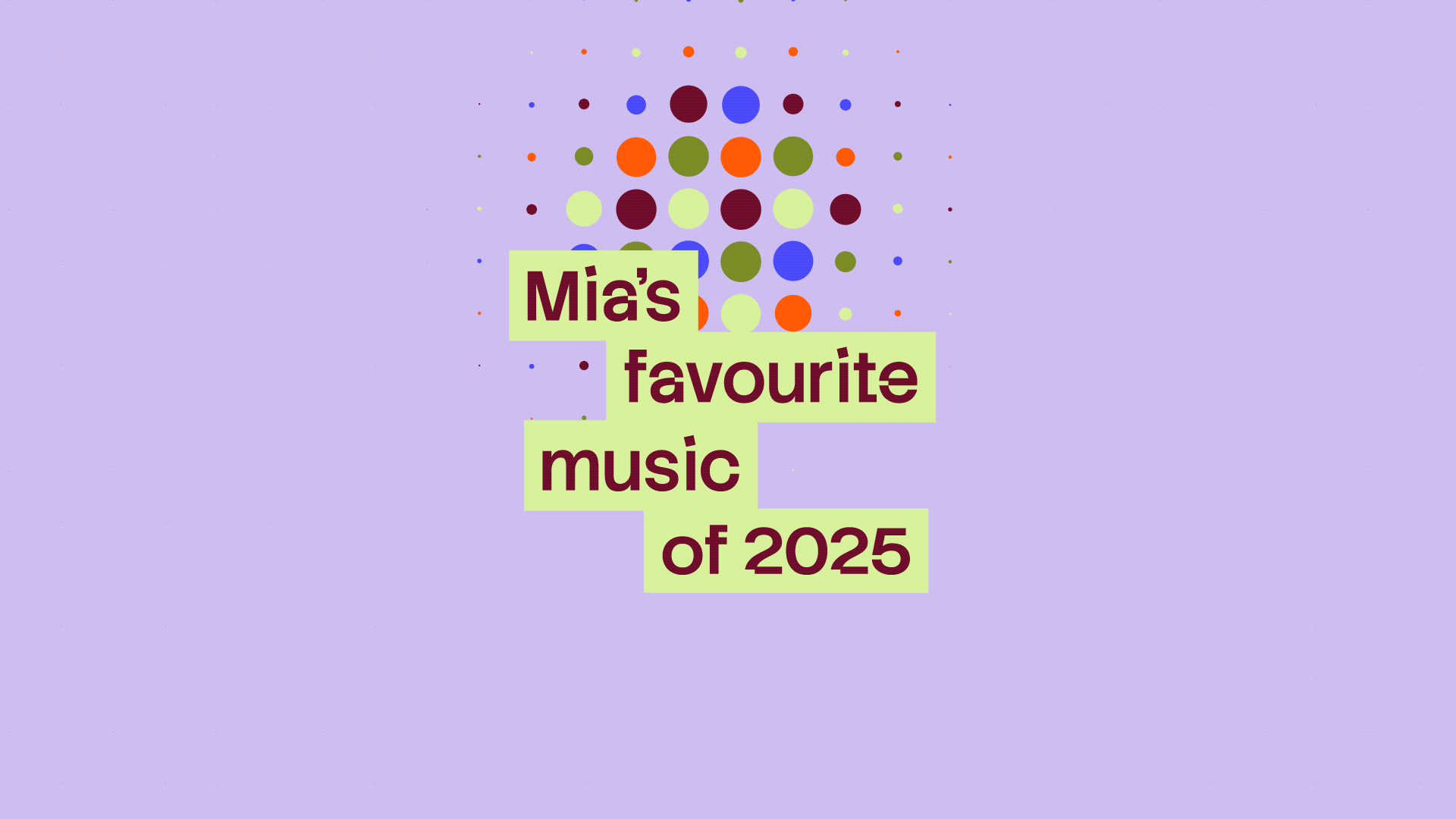 My favourite music of 2025